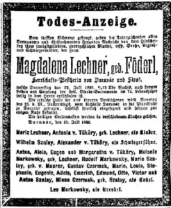 Todesanzeige Maria Lechner